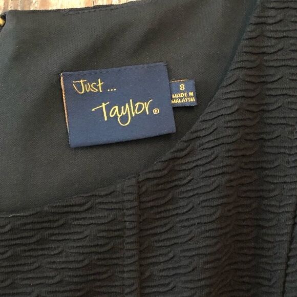 Just Taylor Sz 8 NWT Black Sleeveless Fit & Flare Summer Event LBD Dress - Picture 4 of 8